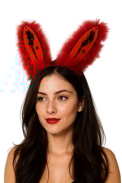 Cadılar Bayramı Halloween Kırmızı Tavşan Kız Parti Taçı Parti Aksesuarı