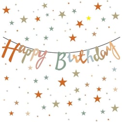 Kaligrafik El yazısı Happy Birthday RETRO El yazıs