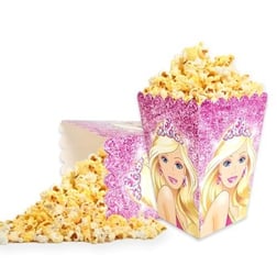 Mısır Kutusu Barbie pop corn 8 li doğum günü parti