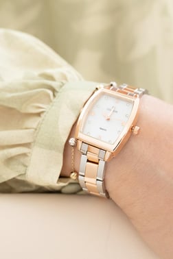 Silver-Rose-Wrist Watch