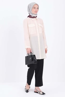 Off-White-Double Pocket Shirt Tunic