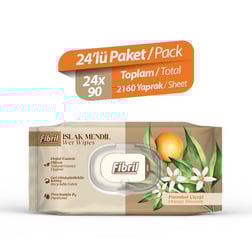 Fibril Portakal Çiçeği Kokulu Islak Mendil 24 Paket 2160 Yaprak