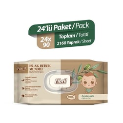 Fibril Zeytinyağlı Bebek Islak Mendil 24 Paket 2160 Yaprak