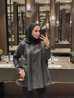 GOLDEN TASARIM TUNİK ANTRASİT