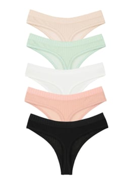 Vanilya Secret Pamuk Tanga 5'Li Paket Asorti