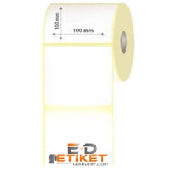 100mm x 100mm Kuşe Etiket