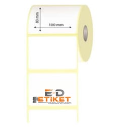 100mm x 80mm Kuşe Etiket