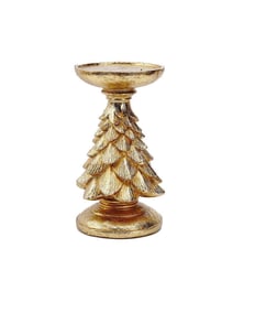 1 Adet 12cm Çam Ağacı Mumluk Şamdan Yılbaşı