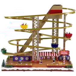 47cm Roller Coaster Yılbaşı Dekor Tren Hareketli Müziklli Dekor