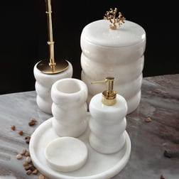 Mermer Banyo SetiArch Coral 6 Parça Banyo Seti - Gold