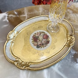 Tepsiİtalyan Gül Ağacı Oval Tepsi MS47