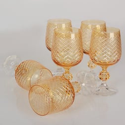 Kahve Yanı BardağıSterna Verşan Kristal 6 Lı Kahve Yanı Su Bardağı 230 ml - Bal