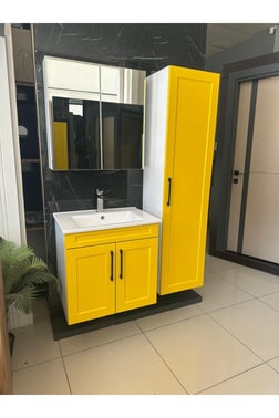 65 cm LAKE BANYO DOLABI AYNALI VE BOY DOLAPLI CNC İŞLEMELİ