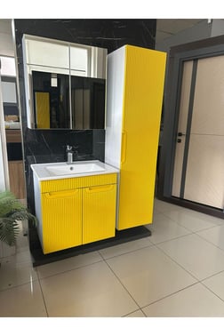 65 cm LAKE BANYO DOLABI AYNALI VE BOY DOLAPLI CNC İŞLEMELİ