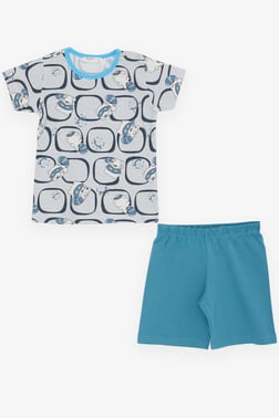 Erkek Bebek Pijama Takımı Sevimli Rakun Desenli Gri (9 Ay-3 Yaş)