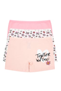 Kız Çocuk 3'lü Boxer Likralı (%96 Pamuk)
