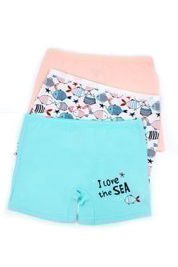 Kız Çocuk 3'lü Boxer Likralı (%96 Pamuk)