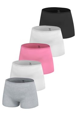 Öts Premium 5’li Kız Çocuk Boxer - Hediye Kutulu, Pamuklu Kumaş, Esnek, Etiketsiz, İnce Lastik Tayt