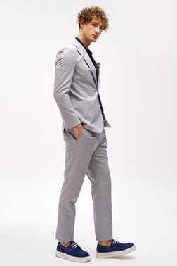 ERKEK BEJ SLIM FIT / DAR KALIP MONO YAKA TAKIM ELBİSE