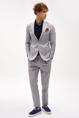 ERKEK BEJ SLIM FIT / DAR KALIP MONO YAKA TAKIM ELBİSE