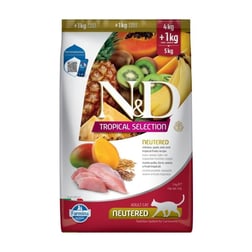 N&D Tropical Selection Tavuklu ve Tropikal Meyveli 4+1 Kg Kısırlaştırılmış Kuru Kedi Maması