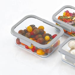 Fika Glace Cam Saklama Kabı 800ml Gri