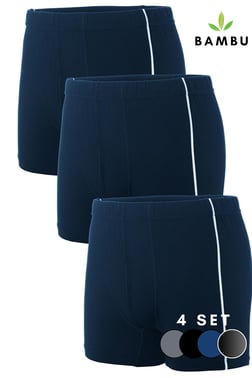 3 lü Erkek Bambu Likralı Esnek Boxer Seti 413