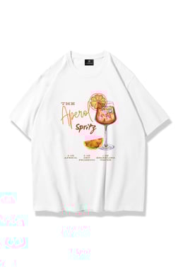 Kadın Aperol Spiritz Tshirt Beyaz