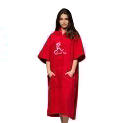 GIANT STRIDE PONCHO RED