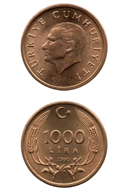 1981-2004 Dönemi Madeni Paraları1.000 Lira (1995) ÇİL Eski Madeni Para