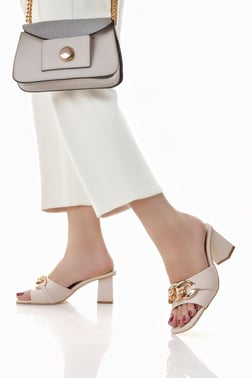Nesil Shoes Senyo 080 Ten Zincir Tokalı Kadın Terlik