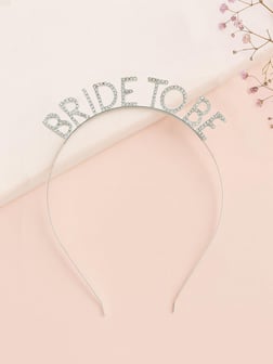 Bride To Be Taç Taşlı Metal Bekarlığa Veda Parti Tacı Gümüş