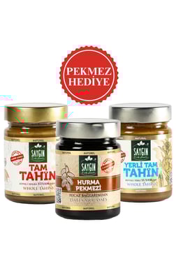 SAYGIN 3'lü Avantajlı Fırsat Paketi (300 Gr+300 Gr+400 Gr) - Hurma Pekmezi Hediyeli