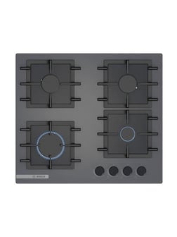 Bosch PNN6B9P40O 60 cm Cam Ankastre Gazlı Ocak Antrasit Gri