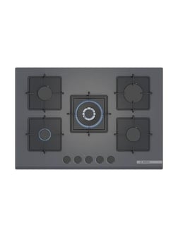 Bosch PNQ7B9P30O 75 cm Cam Ankastre Gazlı Ocak Antrasit Gri