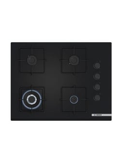 Bosch POH7C6P30O 67 cm Cam Ankastre Gazlı Ocak Siyah