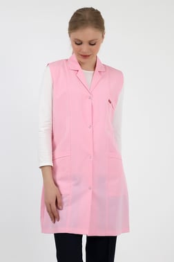 Kadın Kolsuz Önlük - Pembe