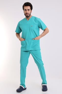 Zarf Yaka Erkek Takım - 27 Su Yeşili