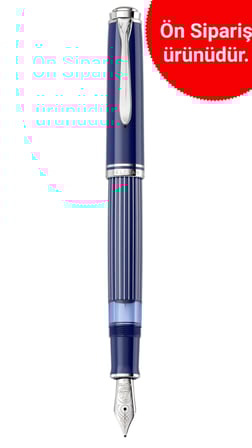 Pelikan M815 Fountain Pen - Metal Striped Blue (Special Edition)