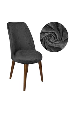 Kadife Sandalye Kılıfı Retro Oval Sandalye Örtüsü Sandalye Koruma Tekli(KÜÇÜK İÇİN)35x45