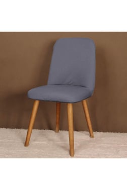 Likralı Oval Sandalye Kılıfı Yuvarlak sandalye Örtüsü Balpetek Gri
