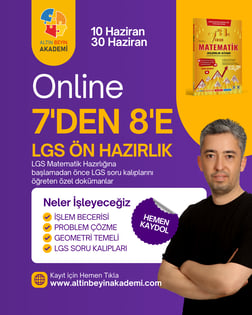 7'Den 8'e LGS Matematik Ön Hazırlık Kampı | Bilsem Kanguru Matematik Hazırlık