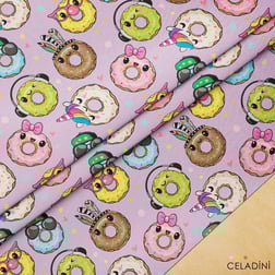 Donut Desenli Popart Kumaş
