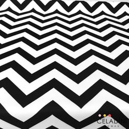 Siyah Beyaz Zigzag (Chevron) Kumaş