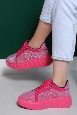 Willy Pembe Taş Detaylı Sneakers 