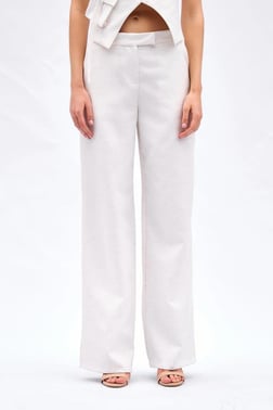 LEFON Kadın Regular Fit Tam Boy Ütü İzli Pantolon 031463