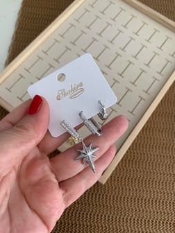 Özel Seri 3 Lü Set Küpe 488