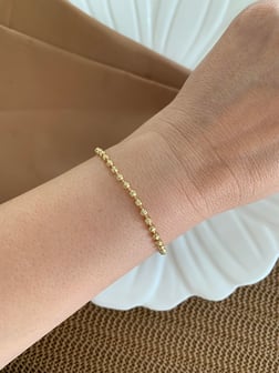 Vip Gold Mini Dorika Zincirli Bileklik