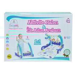 Aktivite Halısı&İlk Adım Arabası 2IN1 -Mavi