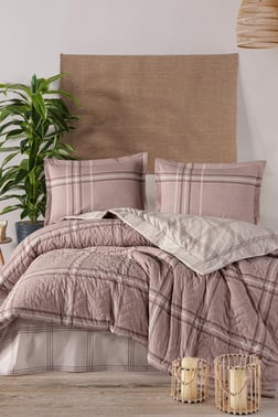 Clasy Ranforce %100 Pamuk Tek Kişilik Dört Mevsim Set Capella V2 Kahve